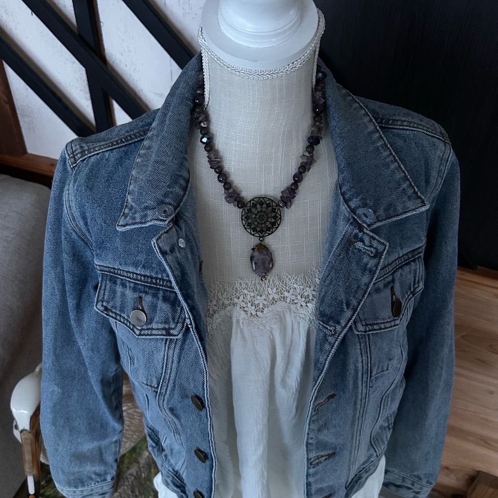 Denim Mono B Blue Women's Jacket size M Jean jacket, blue jeans - Picture 5 of 8